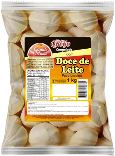 Pão de Queijo Cong. Rech. Doce de Leite 1Kg Encanto de Minas 